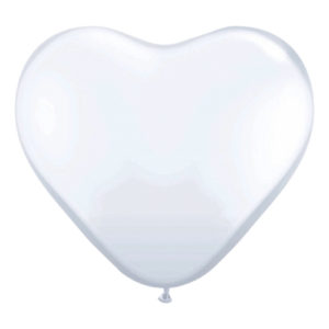 Hjärtballonger Vita - 10-pack