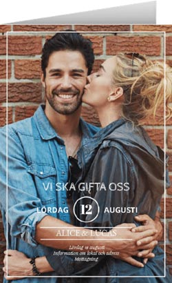 Enkelt inbjudningskort med blomblad