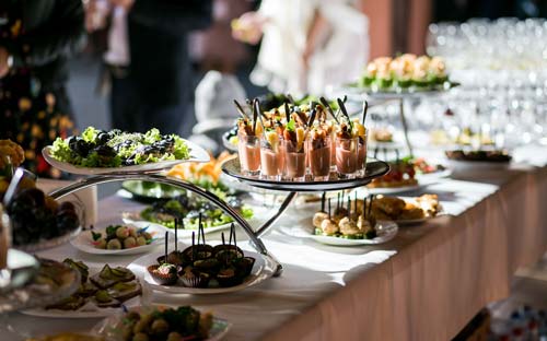 Catering buffé på bröllop