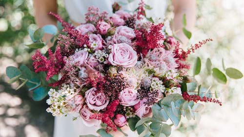 Rosa brudbukett